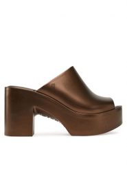 Melissa Klapki Melissa Mule Hype Metallic Ad 36497 Brązowy. Brązowe klapki damskie Melissa, bez wzorów, z tworzywa sztucznego, bez obcasa, bez zapięcia. Za 599.99 zł.