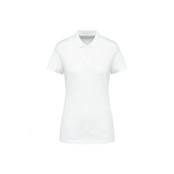Koszulka polo z suprima dla kobiet Kariban Premium. Białe bluzki damskie KARIBAN, bez wzorów, eleganckie, bez kołnierzyka, bez ramiączek. Za 172.00 zł.