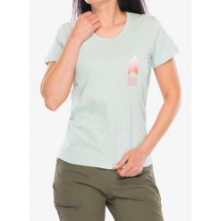 Koszulka wspinaczkowa damska Edelrid Highball T-Shirt V. Zielone koszulki sportowe damskie EDELRID, bez wzorów, bez ramiączek. Za 134.99 zł.