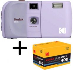 Aparat cyfrowy keine Marke Kodak EC35 Film Camera Lavender + Kodak Ultra Max 24 Exp (RK0711). Aparaty kompaktowe keine Marke. Za 281.10 zł.
