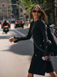 4F Spodenki casual damskie 4F x Anna Lewandowska - czarne L. Czarne szorty damskie 4F, bez wzorów, z tkaniny, biznesowe, z podwyższonym stanem. Za 149.99 zł.