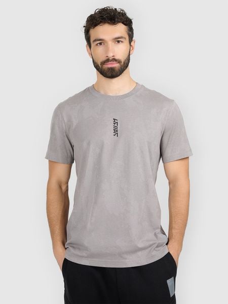 4F T-shirt regular z nadrukiem męski - szary M. Szare t-shirty męskie 4F, m, bez wzorów, bez kołnierzyka, bez ramiączek. Za 79.99 zł.