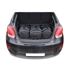 Torby Do Bagażnika Hyundai Veloster Coupe 2011-2014 3Szt Kjust. Czarne torby podróżne damskie KJUST, bez wzorów. Za 1,026.00 zł.
