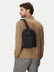 Guess Plecak HMMINY P6202 Czarny. Czarne plecaki męskie Guess, z aplikacjami. Za 364.99 zł.