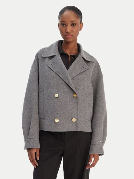 Tommy Hilfiger Kurtka przejściowa WW0WW47759 Szary Relaxed Fit. Szare kurtki damskie Tommy Hilfiger, bez wzorów, z syntetyku, bez kaptura. Za 1,499.00 zł.