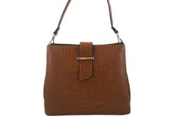 Elegancki kuferek skórzany BARBERINI'S j. brązowy 752/2-12. Brązowe torebki do ręki damskie Barberinis, bez wzorów, ze skóry, bez dodatków. Za 319.99 zł.