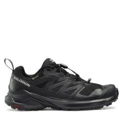 Buty do biegania Salomon. Czarne obuwie sportowe damskie Salomon, bez wzorów, z gore-texu, bez zapięcia, do biegania, gore-tex. Za 459.99 zł.