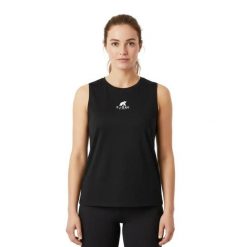 Active Top Merino 140. Czarne koszulki sportowe damskie FJORK MERINO, bez wzorów, z wełny, bez ramiączek, do jazdy konnej. Za 359.00 zł.
