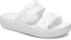 Klapki Dla Dorosłych Crocs Baya Platform. Brązowe klapki męskie Crocs, bez wzorów, z materiału, bez zapięcia. Za 139.99 zł.
