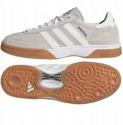 Adidas Buty do piłki ręcznej adidas HB Spezial r. 44 2/3 białe. Białe buty sportowe męskie Adidas, bez wzorów, bez zapięcia, do piłki ręcznej. Za 332.76 zł.