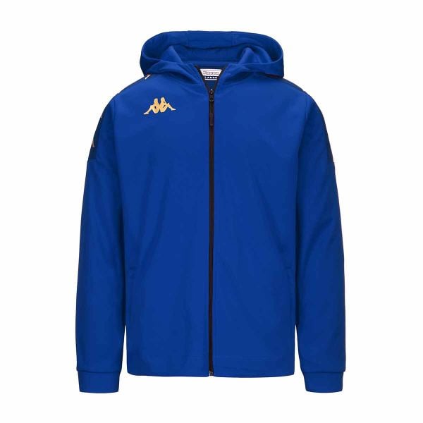 Kurtka z dresu Kappa Grevolo. Niebieskie kurtki męskie Kappa, m, bez wzorów, z dresówki, bez kaptura. Za 277.50 zł.