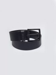 Pasek męski skórzany czarny Kiris 906. Czarne paski męskie BIG STAR, z lakierowanej skóry, eleganckie. Za 159.99 zł.