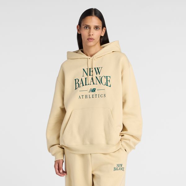 Bluza damska New Balance WT61U6QSABC - żółta. Żółte bluzy damskie New Balance, xl, bez wzorów, z bawełny, klasyczne, bez ramiączek, bez kaptura. Za 299.99 zł.
