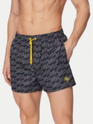 Guess Szorty kąpielowe F6GT12 WG2A2 Czarny Regular Fit. Czarne kąpielówki męskie Guess, m, z aplikacjami, z syntetyku. Za 299.99 zł.