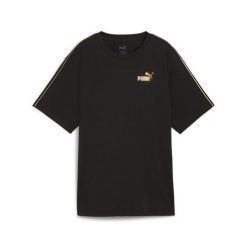 Damska koszulka ESS TAPE MINIMAL GOLD PUMA Black. Białe bluzki damskie Puma, xs, bez wzorów, sportowe, bez kołnierzyka, bez ramiączek. W wyprzedaży za 102.00 zł.