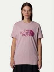 The North Face T-Shirt Easy NF0A8A6G Różowy Loose Fit. Czerwone t-shirty damskie The North Face, m, bez wzorów, z bawełny, bez kołnierzyka, bez ramiączek. Za 129.99 zł.