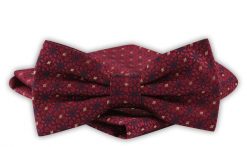 Mucha Męska z Poszetką - Alties - Ciemna Czerwień, Geometryczne Kwiaty. Czerwone krawaty i muchy Alties, bez wzorów, eleganckie. Za 54.00 zł.