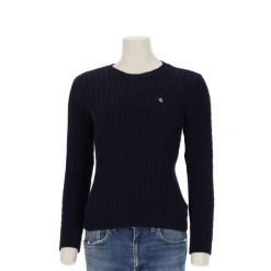 Second life - Lauren Ralph Lauren sweter damski z warkoczami - Jak nowy. Niebieskie swetry nierozpinane damskie Ralph Lauren, l, bez wzorów, z dzianiny, casualowe, bez kołnierzyka, bez ramiączek. Za 170.36 zł.
