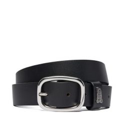 Pasek Tommy Jeans. Czarne paski damskie Tommy Jeans, bez wzorów, z jeansu. Za 169.99 zł.