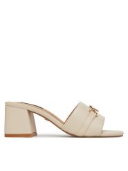 Nine West Klapki R25SS04465 Beżowy. Brązowe klapki damskie Nine West, bez wzorów, z materiału, bez obcasa, bez zapięcia. Za 249.99 zł.