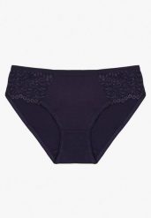 Granatowe Bawełniane Majtki Figi o Klasycznym Fasonie Venalice. Niebieskie majtki damskie Renee, z bawełny. Za 9.99 zł.