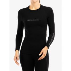 Bluza termoaktywna damska Brubeck 3D Run PRO LS Shirt. Czarne bielizna sportowa damska Brubeck, bez wzorów, sportowe, bez ramiączek, bez kaptura. Za 140.99 zł.