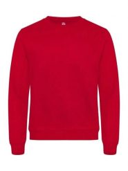 Clique Basic Roundneck bluza unisex z tkaniny antymechacącej – red. Czerwone bluzy damskie CLIQUE, s, bez wzorów, z bawełny, bez ramiączek, bez kaptura. Za 157.03 zł.