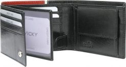 Rovicky Poziomy portfel męski dwukolorowy, skóra naturalna HQ Rovicky. Portfele męskie ROVICKY, bez wzorów, ze skóry. Za 154.00 zł.