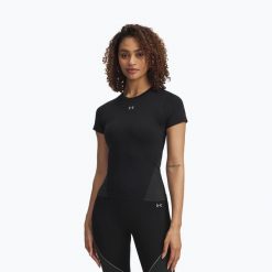 Koszulka Under Armour Vanish Seamless. Czarne bluzki damskie Under Armour, bez wzorów, sportowe, bez kołnierzyka, bez ramiączek. Za 159.99 zł.