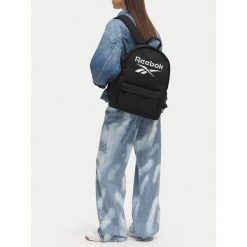 Plecak Reebok. Czarne plecaki męskie Reebok, bez wzorów, sportowe. Za 99.99 zł.
