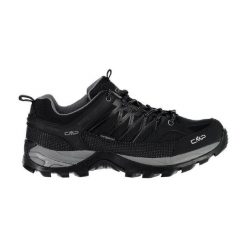 Buty trekkingowe męskie CMP Rigel Low Wp. Czarne buty zimowe męskie CMP, bez wzorów, z gumy, bez obcasa, bez zapięcia. Za 349.99 zł.