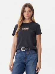 Levi's® T-Shirt Perfect A2086-0425 Czarny Straight Fit. Czarne t-shirty damskie s, bez wzorów, z bawełny, bez kołnierzyka, bez ramiączek. Za 119.99 zł.