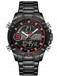 Zegarek Naviforce ZEGAREK MĘSKI NAVIFORCE - NF9146S - black/red. Czarne zegarki męskie Naviforce, bez wzorów. Za 415.80 zł.