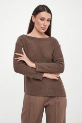 Sweter damski z metaliczną nicią Vasto MARELLA MONOCHROME. Swetry nierozpinane damskie Marella, m, bez wzorów, bez kołnierzyka, bez ramiączek. Za 819.00 zł.