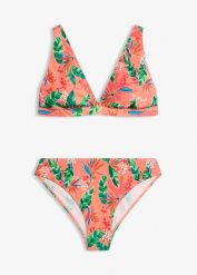 Bikini z trójkątnymi miseczkami (2 części). Brązowe bikini bonprix, bez wzorów. Za 97.99 zł.