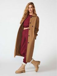 ONLY Trencz 15293269 Brązowy Regular Fit. Brązowe płaszcze damskie ONLY, m, bez wzorów, z syntetyku, bez kołnierzyka, bez kaptura. Za 179.99 zł.