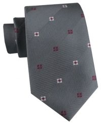 Męski Krawat - Szary w Groszki - Alties. Szare krawaty i muchy Alties, bez wzorów, z tkaniny, eleganckie. Za 55.00 zł.