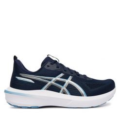 Buty do biegania Asics. Niebieskie obuwie sportowe damskie Asics, bez wzorów, bez zapięcia, do biegania. Za 589.99 zł.