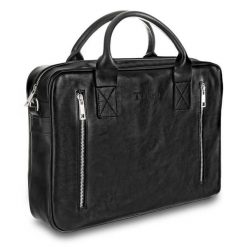 Torba męska skórzana Tizano TM08 czarna. Czarne torby na laptopa damskie TIZANO, bez wzorów, z materiału. Za 434.00 zł.