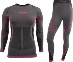 Alpinus Bielizna termoaktywna damska Tactical Mora Set grafitowo-różowa SI8925 - SI8928 S. Czerwona bielizna sportowa damska Alpinus, s, bez wzorów. Za 208.79 zł.