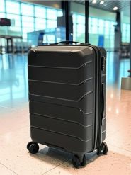 Walizka podróżna - czarny. Czarne walizki damskie Sinsay, bez wzorów. Za 129.99 zł.