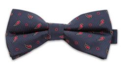 Granatowa Mucha w Czerwony Wzór Paisley, Męska. Niebieskie krawaty i muchy Vernon, bez wzorów, eleganckie. Za 29.00 zł.