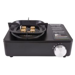 Kuchenka gazowa 2w1 Walizka Turystyczna 1-palnikowa na Kartusze Mini Pro. Czarne walizki damskie CAMPSUP, bez wzorów, z materiału. Za 119.00 zł.