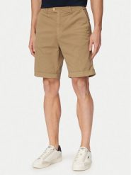 Aeronautica Militare Szorty materiałowe 261BE0278UCT04292 Beżowy Regular Fit. Brązowe szorty męskie Aeronautica Militare, bez wzorów, z bawełny. Za 434.99 zł.