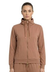 Elegancka damska bluza z zamkiem błyskawicznym. Czarne bluzy damskie LEONE 1947 APPAREL, m, bez wzorów, eleganckie, bez ramiączek, bez kaptura. Za 412.58 zł.