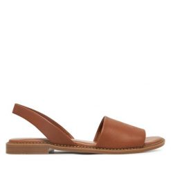 Sandały Lasocki. Brązowe sandały damskie Lasocki, bez wzorów, bez obcasa, na płaskiej podeszwie, bez zapięcia. Za 139.99 zł.