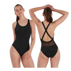 Strój kąpielowy damski Speedo Eco End Xbck. Czarne stroje kąpielowe damskie Speedo, xs, bez wzorów, z poliesteru. Za 320.63 zł.