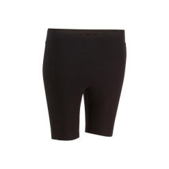 Legginsy krótkie slim Gym & Pilates FIT+ 500 damskie. Czarne legginsy damskie DOMYOS, bez wzorów, z bawełny. Za 24.99 zł.