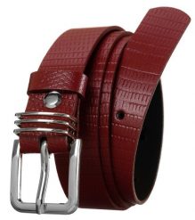 Pasek damski czerwony Rovicky ZPD-S2,5CK. Czerwone paski damskie ROVICKY, bez wzorów, ze skóry. Za 38.99 zł.