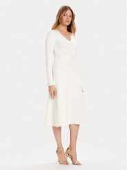 TWINSET Sukienka dzianinowa 252TP3271 Écru Regular Fit. Sukienki damskie Twinset, xl, bez wzorów, z dzianiny, bez kołnierzyka, bez ramiączek. Za 849.99 zł.
